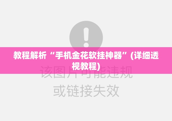 教程解析“手机金花软挂神器	”(详细透视教程)